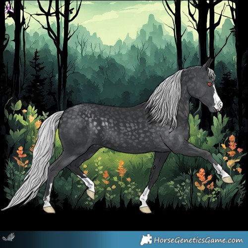 Horse Color:Silver Black Chinchilla 