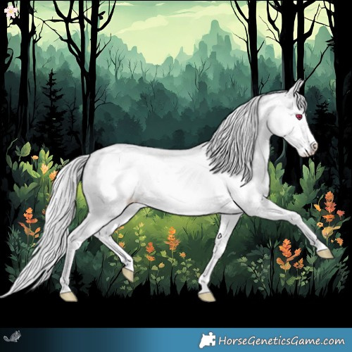 Horse Color:Silver Classic Champagne Chinchilla Dun Splash Frame Brindle 