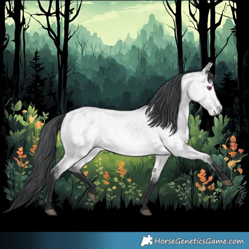 Horse Color:Bay Chinchilla Dun Brindle 