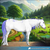 Horse Color:Watercolor Black Ice Sabino Frame 