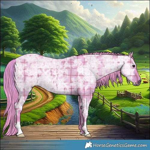 Horse Color:Watercolor Plaid  Brown Ice Dun 
