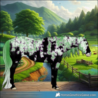 Horse Color:Watercolor Black Ice Sabino 