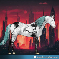 Horse Color:Void Painted Cremello Chinchilla Tobiano 