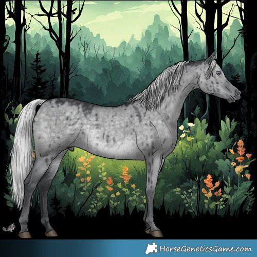 Horse Color:Silver Grullo Chinchilla Brindle 