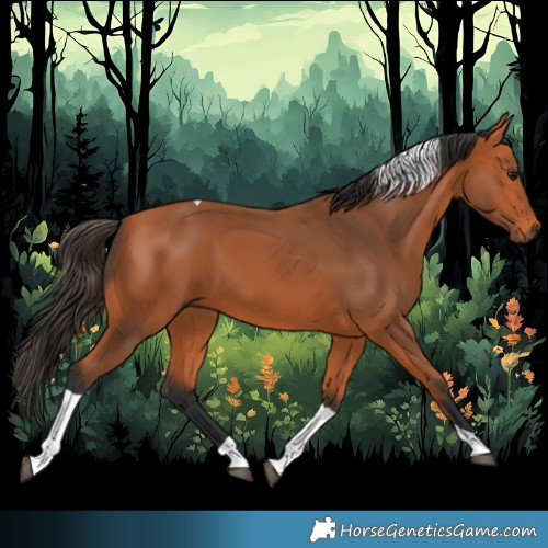 Horse Color:Bay Tobiano 