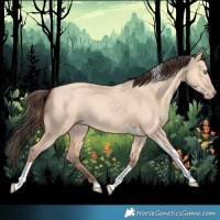 Horse Color:Amber Champagne Dun Tobiano 