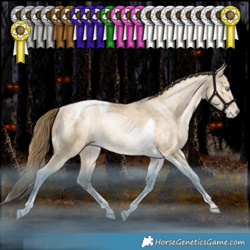 Horse Color:Bay Snowdrop Pearl Dun Tobiano Rabicano 