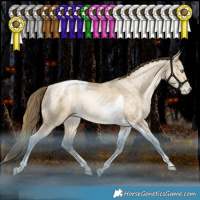 Horse Color:Bay Snowdrop Pearl Dun Tobiano Rabicano