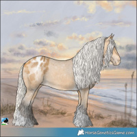 Horse Color:Silver Buckskin Tobiano Varnish