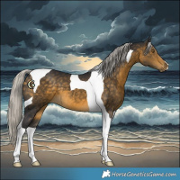 Horse Color:Silver Buckskin Tobiano