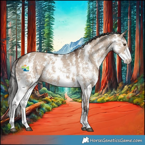 Horse Color:Liver Red Dun Sabino 