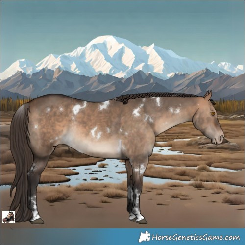 Horse Color:White Spotted Bay Dun Appaloosa Rabicano 