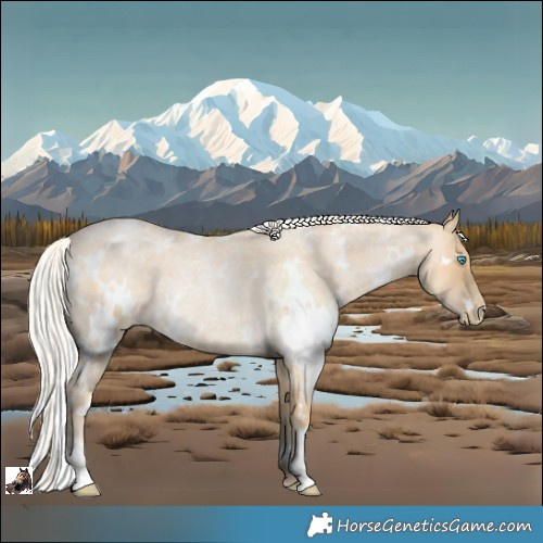 Horse Color:White Spotted Silver Smoky Blue Roan Pearl 