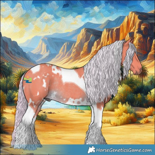 Horse Color:Watercolor White Spotted Chocolate Palomino Tobiano Rabicano 