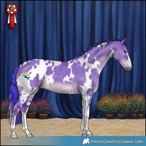 Horse Color:Watercolor White Spotted Liver Red Dun Brindle 