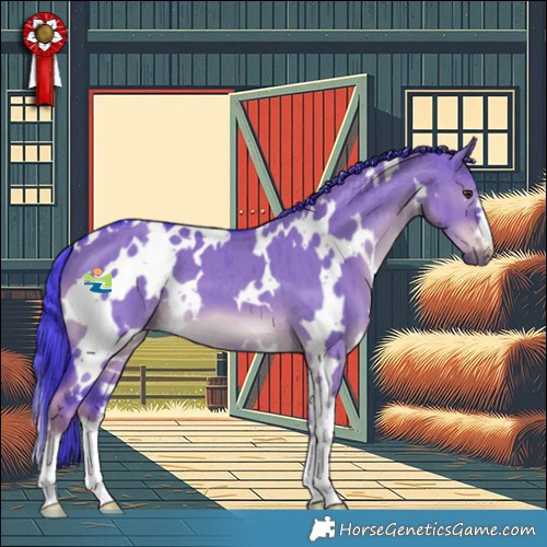 Horse Color:Watercolor White Spotted Liver Red Dun Brindle 