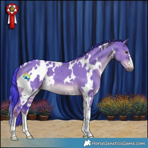 Horse Color:Watercolor White Spotted Liver Red Dun Brindle 