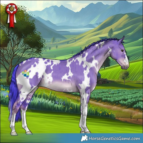 Horse Color:Watercolor White Spotted Liver Red Dun Brindle 