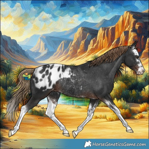 Horse Color:Liver Chestnut Splash Appaloosa Rabicano 
