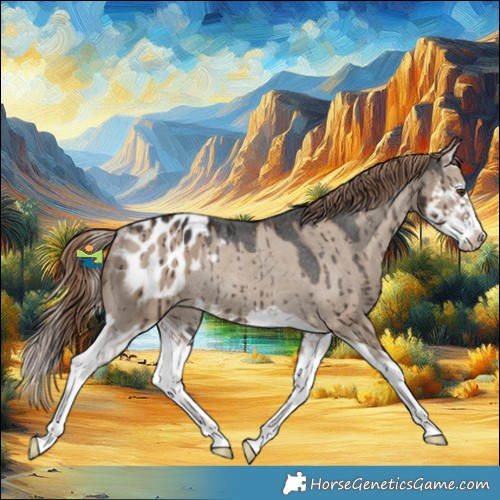 Horse Color:Liver Red Dun Splash Appaloosa Rabicano Brindle 