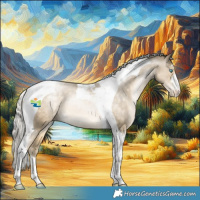 Horse Color:Silver Buckskin Snowdrop Tobiano Varnish 