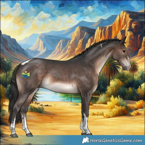 Horse Color:Brown Sabino Tobiano 