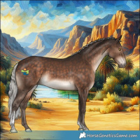 Horse Color:Silver Brown Tobiano Rabicano 