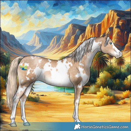 Horse Color:White Spotted Chocolate Palomino Pearl 