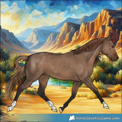 Horse Color:Liver Red Dun 