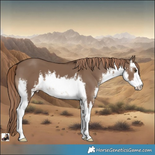 Horse Color:White Spotted Liver Red Dun 