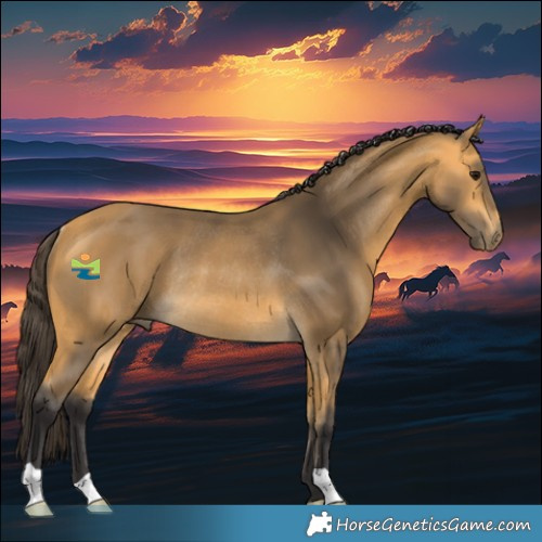 Horse Color:Buckskin Rabicano 