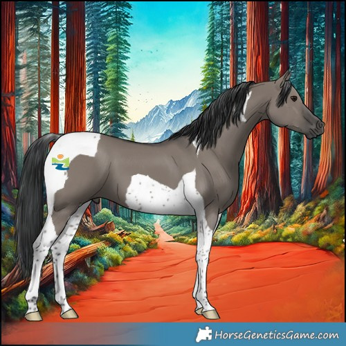 Horse Color:Grullo Tobiano 