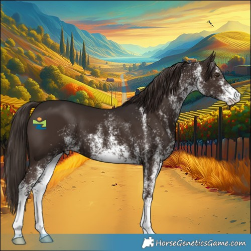 Horse Color:White Spotted Liver Chestnut 