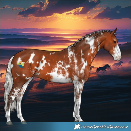 Horse Color:White Spotted Silver Brown 
