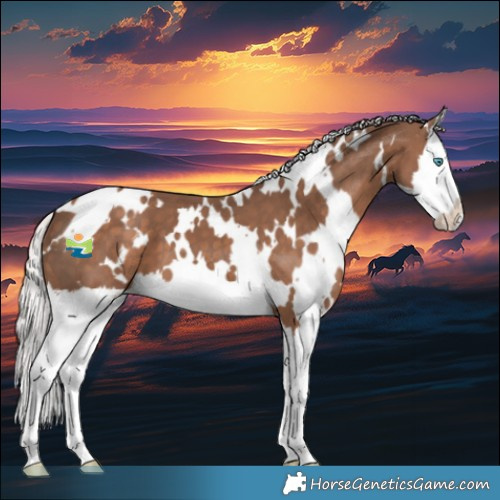 Horse Color:White Spotted Silver Black Splash 