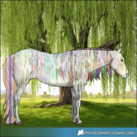 Horse Color:Void Painted White Spotted Silver Buckskin Ice 