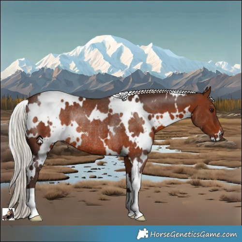 Horse Color:White Spotted Silver Brown Rabicano