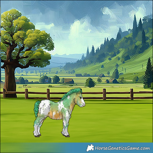 Horse Color:Watercolor White Spotted Bay Appaloosa 