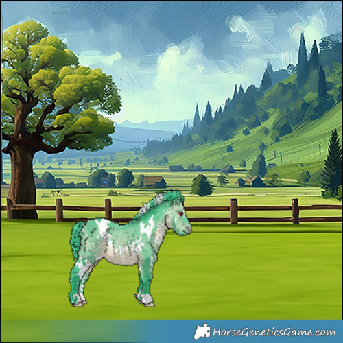 Horse Color:Watercolor White Spotted Bay Chinchilla 