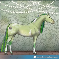Horse Color:Painted Watercolor Bay Ice Tobiano 
