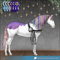 Horse Color:Painted Watercolor Silver Brown Splash Rabicano