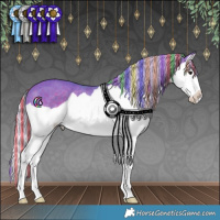 Horse Color:Painted Watercolor Silver Brown Splash Rabicano 