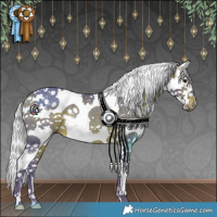 Horse Color:Watercolor Silver Bay Splash Tobiano Frame Rabicano