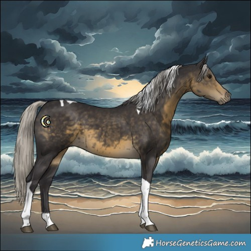 Horse Color:Silver Smoky Black Tobiano