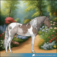 Horse Color:Silver Grullo Tobiano 