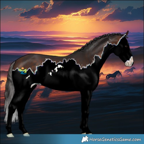 Horse Color:Brown Sabino Splash 