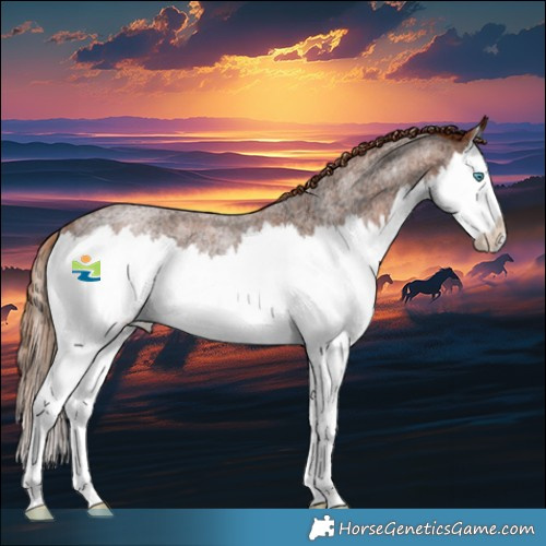 Horse Color:Red Ice Roan Splash Rabicano 