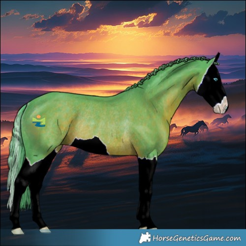 Horse Color:Watercolor Liver Chestnut Splash Rabicano 