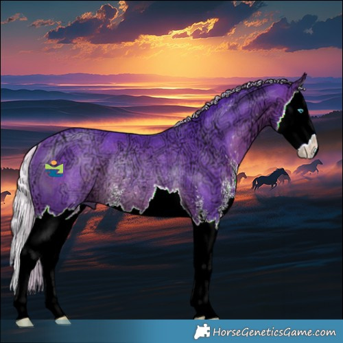Horse Color:Watercolor Silver Brown Ice Sabino Splash Rabicano 