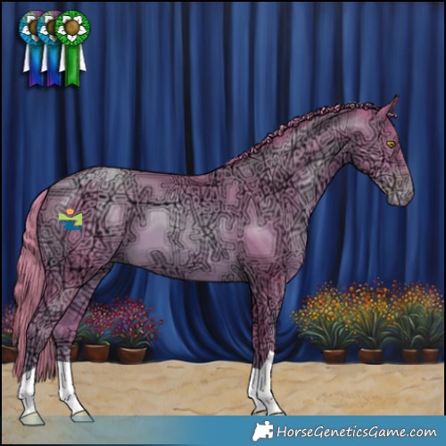 Horse Color:Watercolor Gold Champagne Ice 